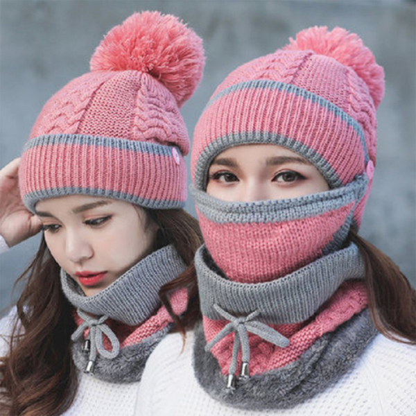 Embrace Winter Elegance with our 3PCS Women Winter Scarf Set